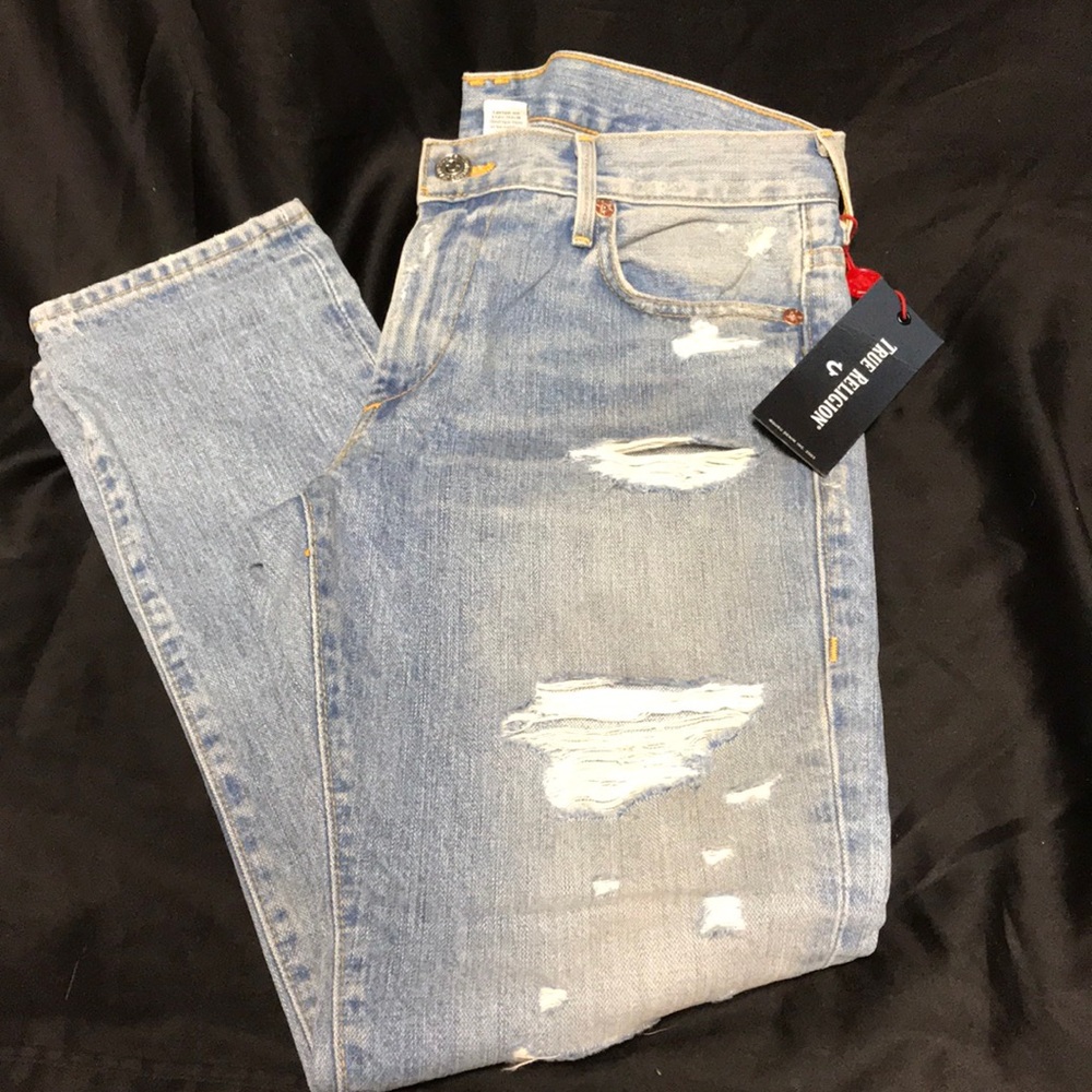 NEW Audrey True Religion Distressed Jeans Sz 26